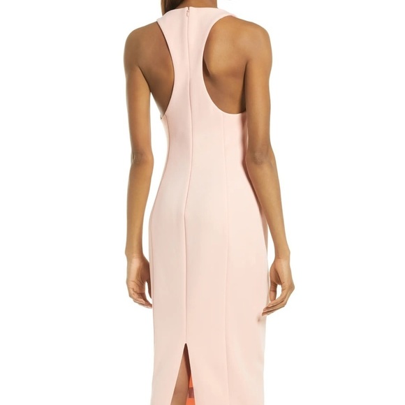 MISHA Pale Pink Sleeveless Sheath Midi Dress, size 14 - Picture 11 of 12